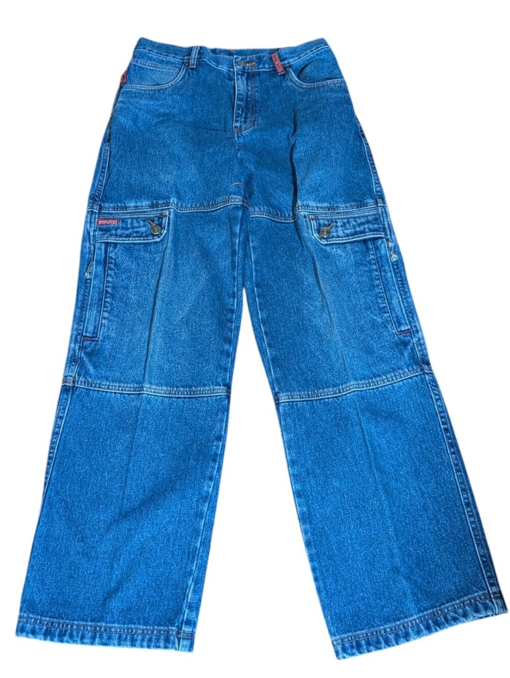 Vtg  Y2K WearFirst Wide Leg Blue Denim Carpenter Denim Jeans W30 L30